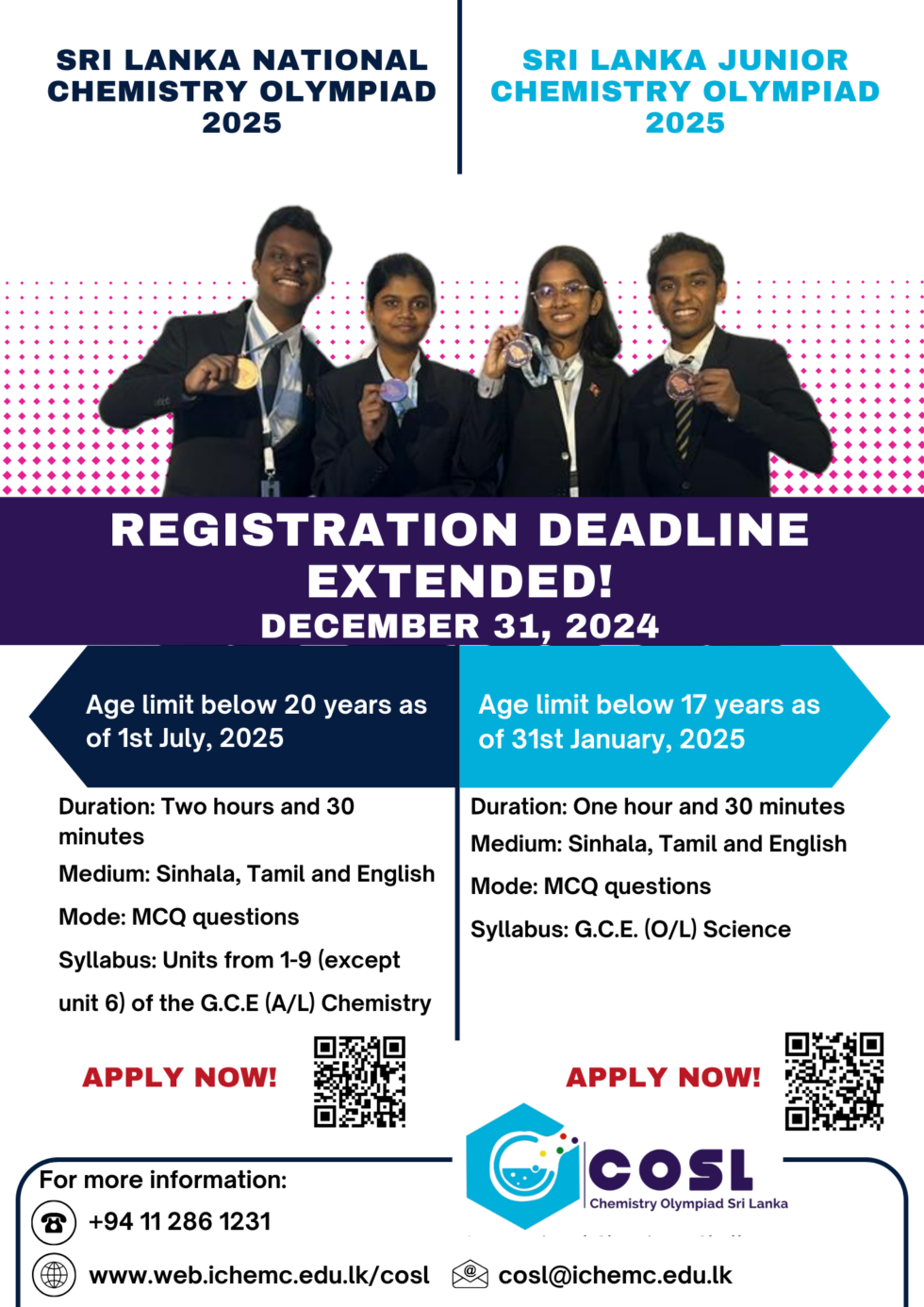 Chemistry olympiad sri lanka cosl international chemistry challenge